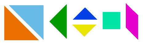 Las siete piezas del tangram